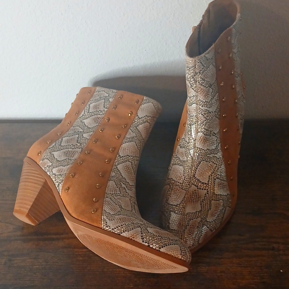 Snake Print Boots